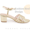 Open Toe Ankle Strap Slingback Chunky Heel Sandals for Women