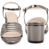 Open Toe Ankle Strap Slingback Chunky Heel Sandals for Women