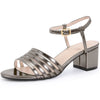 Open Toe Ankle Strap Slingback Chunky Heel Sandals for Women