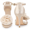 Flower Ankle Strap Stiletto Heel Sandals for Women