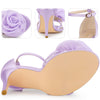 Flower Ankle Strap Stiletto Heel Sandals for Women