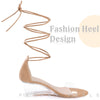 Strap Lace Up Open Toe Clear Wedges Heel Sandals for Women