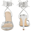 Knot Strappy Lace Up Stiletto Heel Sandals for Women