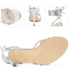 Knot Strappy Lace Up Stiletto Heel Sandals for Women