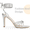 Knot Strappy Lace Up Stiletto Heel Sandals for Women