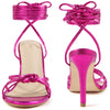 Knot Strappy Lace Up Stiletto Heel Sandals for Women