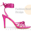 Knot Strappy Lace Up Stiletto Heel Sandals for Women