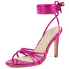Knot Strappy Lace Up Stiletto Heel Sandals for Women
