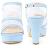 Open Toe Platform Ankle Strap Slingback Chunky Heel Sandals for Women