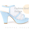 Open Toe Platform Ankle Strap Slingback Chunky Heel Sandals for Women
