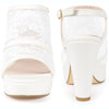 Open Toe Platform Ankle Strap Slingback Chunky Heel Sandals for Women