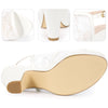 Open Toe Platform Ankle Strap Slingback Chunky Heel Sandals for Women