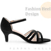 Ankle Strap Kitten Heels Sandals for Women