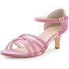 Ankle Strap Kitten Heels Sandals for Women