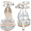 Open Toe Strappy Slingback Kitten Heels Sandals for Women