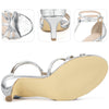Open Toe Strappy Slingback Kitten Heels Sandals for Women