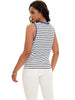 Onfers Womens Striped Tank Top Color Block Side Slits Crewneck Summer Tops Casual Loose Fit Sleeveless Shirts