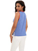 Onfers Womens Striped Tank Top Color Block Side Slits Crewneck Summer Tops Casual Loose Fit Sleeveless Shirts