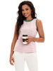 Onfers Womens Striped Tank Top Color Block Side Slits Crewneck Summer Tops Casual Loose Fit Sleeveless Shirts