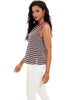 Onfers Womens Striped Tank Top Color Block Side Slits Crewneck Summer Tops Casual Loose Fit Sleeveless Shirts