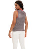 Onfers Womens Striped Tank Top Color Block Side Slits Crewneck Summer Tops Casual Loose Fit Sleeveless Shirts