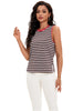 Onfers Womens Striped Tank Top Color Block Side Slits Crewneck Summer Tops Casual Loose Fit Sleeveless Shirts