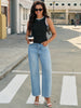 Onfers Ribbed Tank Top for Women Summer Crew Neck Color Block Sleeveless Casual Shirts Slim Fitted Tops