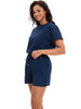 Onfers Womens 2 Piece Outfits Short Sleeve Tops and Drawstring Shorts Lounge Sets Casual Summer