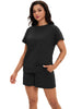 Onfers Womens 2 Piece Outfits Short Sleeve Tops and Drawstring Shorts Lounge Sets Casual Summer