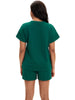 Onfers Womens 2 Piece Outfits Short Sleeve Tops and Drawstring Shorts Lounge Sets Casual Summer