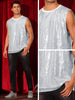 Sequin Tank Top for Men&