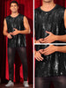 Sequin Tank Top for Men&