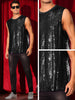 Sequin Tank Top for Men&