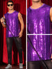 Sequin Tank Top for Men&