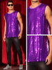 Sequin Tank Top for Men&