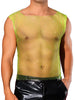 Rhinestone Fishnet Tank Top for Men&