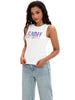 Onfers Womens Ruched Tank Top Ribbed Knit Crewneck Sleeveless Tops Fitted Basic Tees Shirts