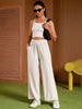 Onfers Womens Summer 2 Piece Outfits Tracksuit Cropped Camisole Tnak Tops Wide Leg Pants Casual Lounge Sets