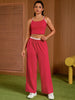 Onfers Womens Summer 2 Piece Outfits Tracksuit Cropped Camisole Tnak Tops Wide Leg Pants Casual Lounge Sets