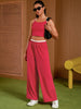 Onfers Womens Summer 2 Piece Outfits Tracksuit Cropped Camisole Tnak Tops Wide Leg Pants Casual Lounge Sets
