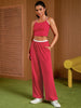 Onfers Womens Summer 2 Piece Outfits Tracksuit Cropped Camisole Tnak Tops Wide Leg Pants Casual Lounge Sets
