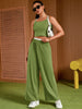 Onfers Womens Summer 2 Piece Outfits Tracksuit Cropped Camisole Tnak Tops Wide Leg Pants Casual Lounge Sets