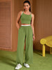 Onfers Womens Summer 2 Piece Outfits Tracksuit Cropped Camisole Tnak Tops Wide Leg Pants Casual Lounge Sets