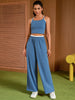 Onfers Womens Summer 2 Piece Outfits Tracksuit Cropped Camisole Tnak Tops Wide Leg Pants Casual Lounge Sets