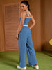Onfers Womens Summer 2 Piece Outfits Tracksuit Cropped Camisole Tnak Tops Wide Leg Pants Casual Lounge Sets