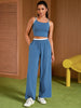 Onfers Womens Summer 2 Piece Outfits Tracksuit Cropped Camisole Tnak Tops Wide Leg Pants Casual Lounge Sets