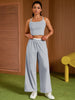 Onfers Womens Summer 2 Piece Outfits Tracksuit Cropped Camisole Tnak Tops Wide Leg Pants Casual Lounge Sets