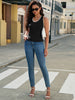 Onfers Womens Knit Tank Top Scoop Neck Sleeveless Color Block Sweater Vest Tops Slim Fitted Casual Basic Shirts