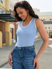Onfers Womens Knit Tank Top Scoop Neck Sleeveless Color Block Sweater Vest Tops Slim Fitted Casual Basic Shirts