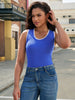 Onfers Womens Knit Tank Top Scoop Neck Sleeveless Color Block Sweater Vest Tops Slim Fitted Casual Basic Shirts
